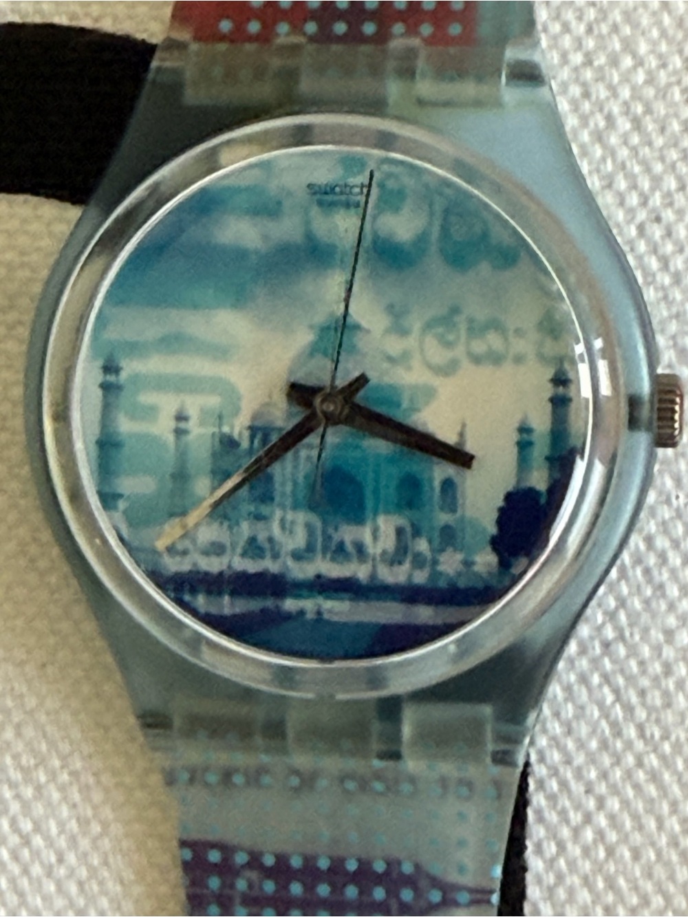 Swatch Gent watch in the
"Travel Diary" (GN195) Unisex design